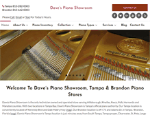 Tablet Screenshot of davespianoshowroom.com